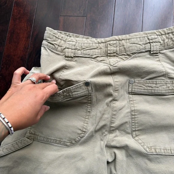 Maeve Anthropologie Womens Turner Utility Cargo Pants Size 30 Khaki Stretch - Picture 8 of 9